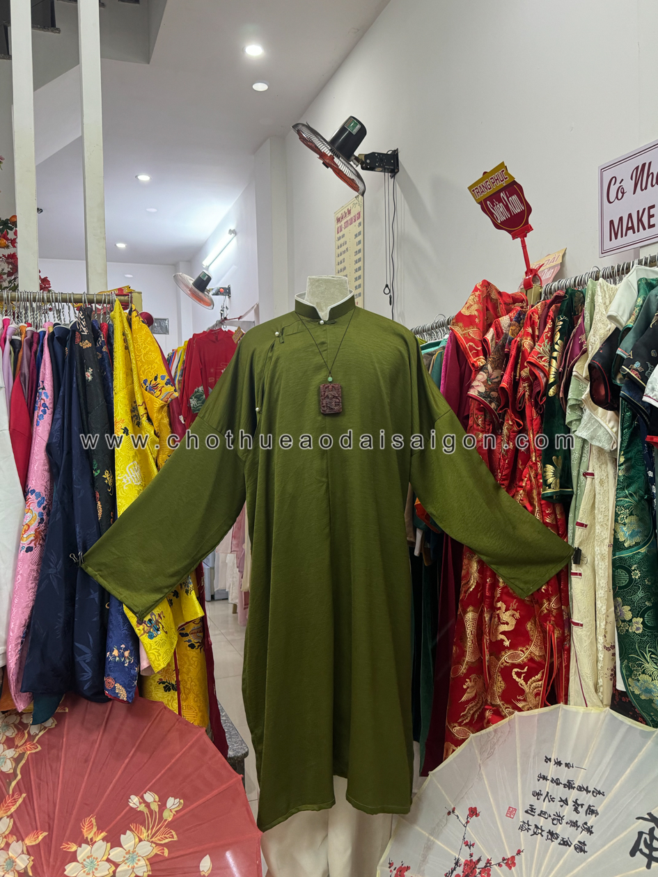 May bán Cho thuê áo dài nam truyền thống gấm đỏ - Trang phục Hoa Mai